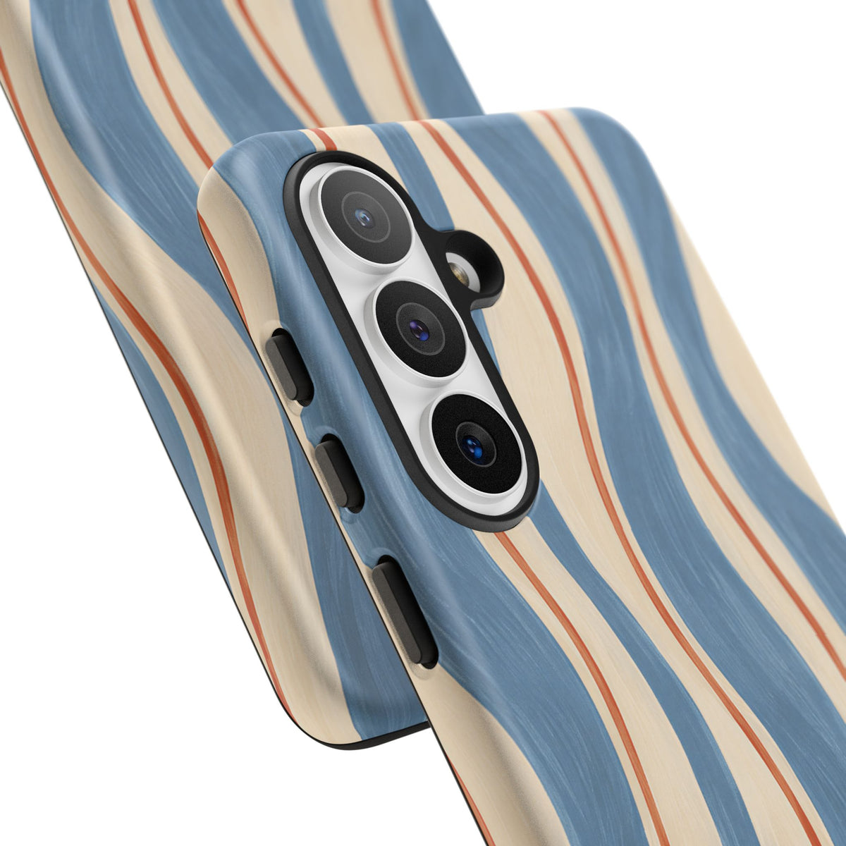 Blue Wavy Stripe Samsung Galaxy Tough Case | Riviera Ribbons