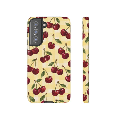 Cherry Gingham Samsung Galaxy Tough Case | Cherry Picnic