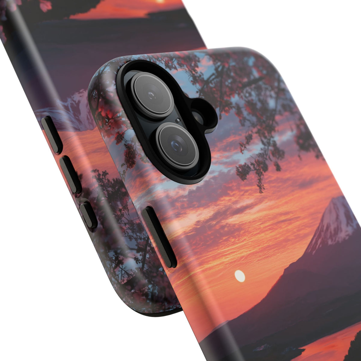 Fuji Moonlit Sakura iPhone Tough Phone Case