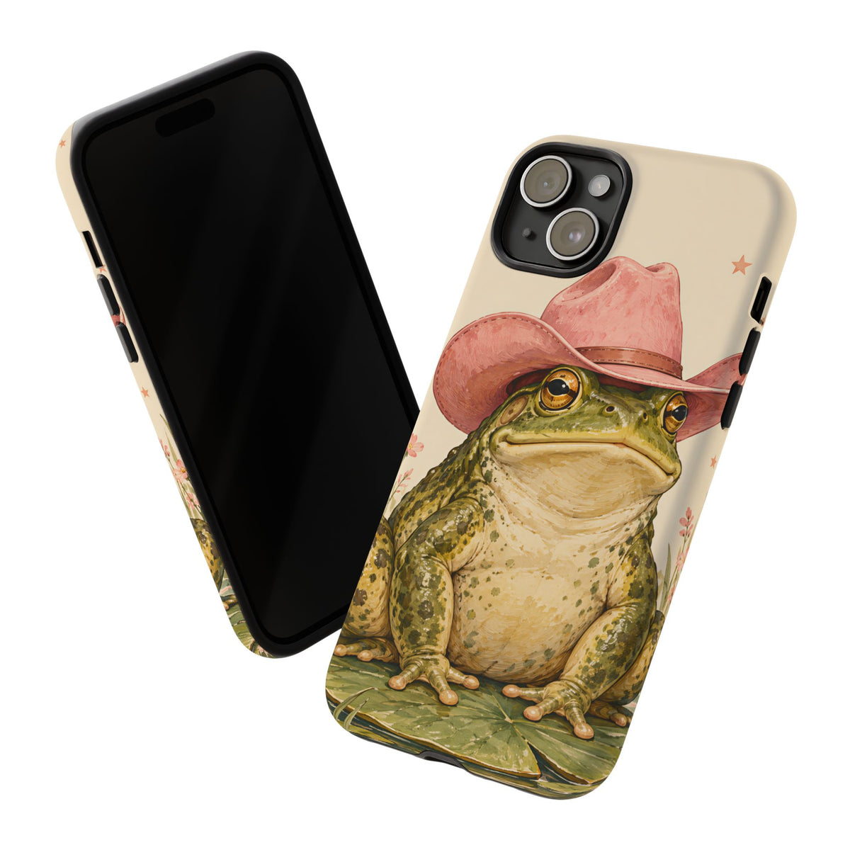 Cowboy Frog iPhone Tough Case | Pink Hat Bullfrog