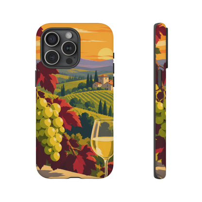 Wine & Grapes — Golden Vintage iPhone Tough Case | wine grapes