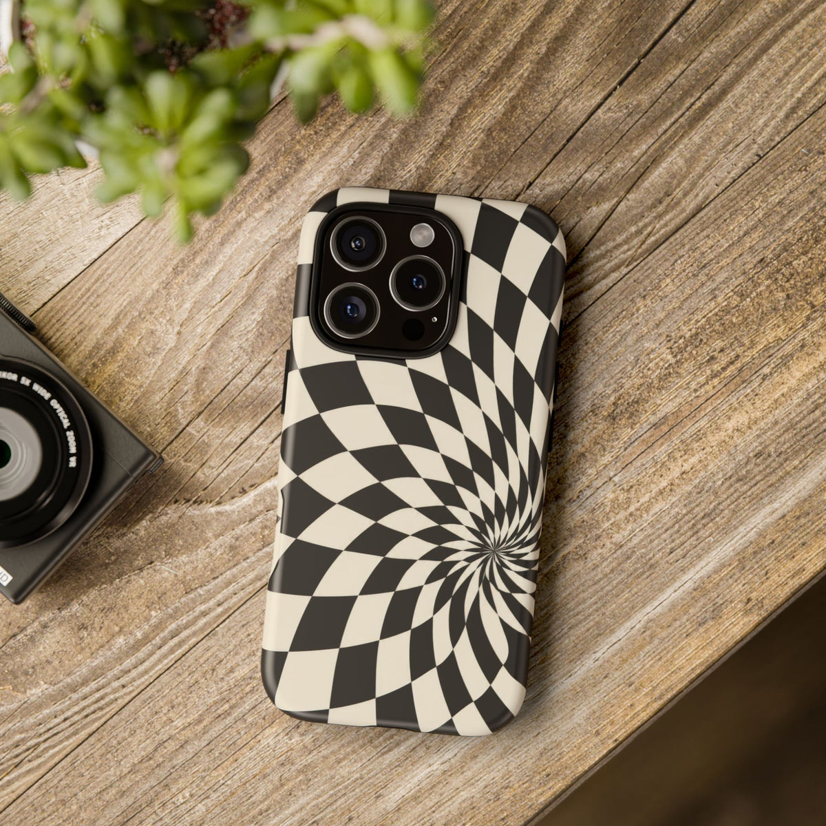 Twist Theory iPhone Tough Case | Optical Checkerboard