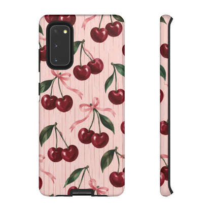Cherry Ribbon Samsung Galaxy Tough Case | cherry print