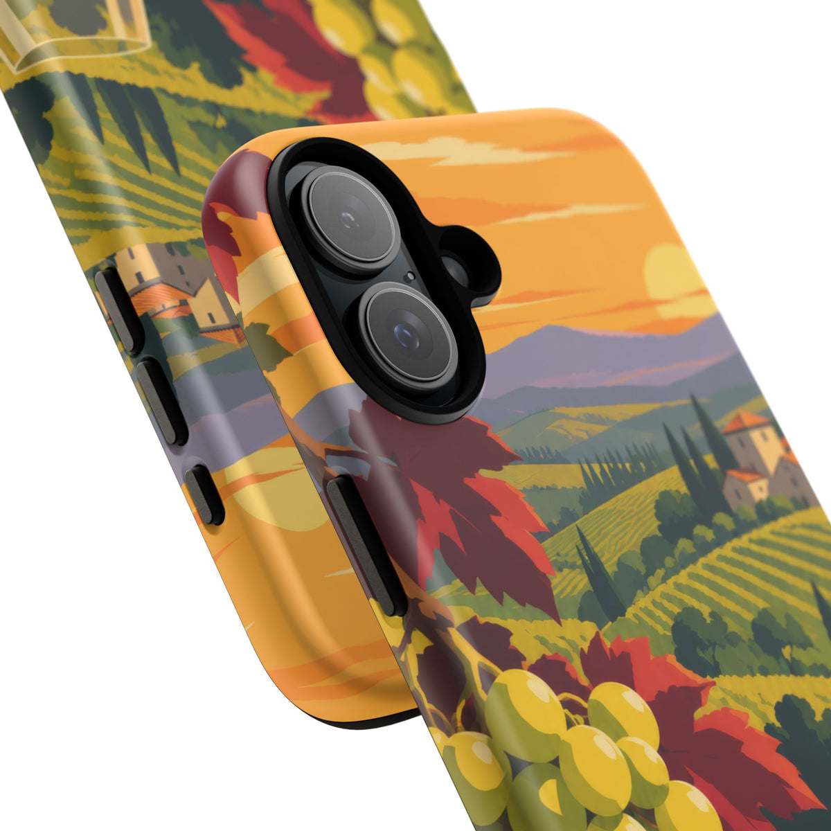 Wine & Grapes — Golden Vintage iPhone Tough Case | wine grapes