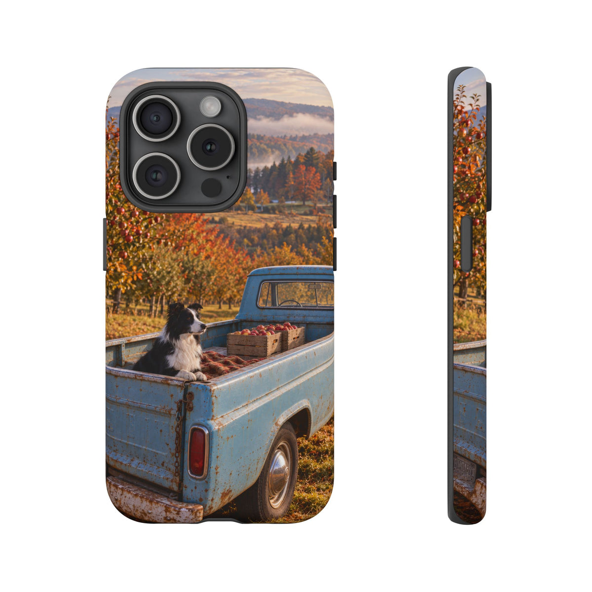 Blue Truck October iPhone Tough Case | border collie