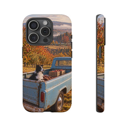 Blue Truck October iPhone Tough Case | border collie
