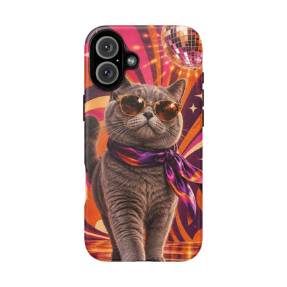 Disco Whiskers iPhone Tough Case | disco cat