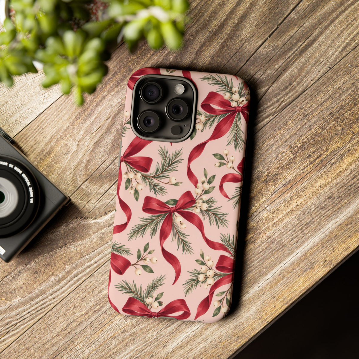 Ribbon Season iPhone Tough Case | christmas bows