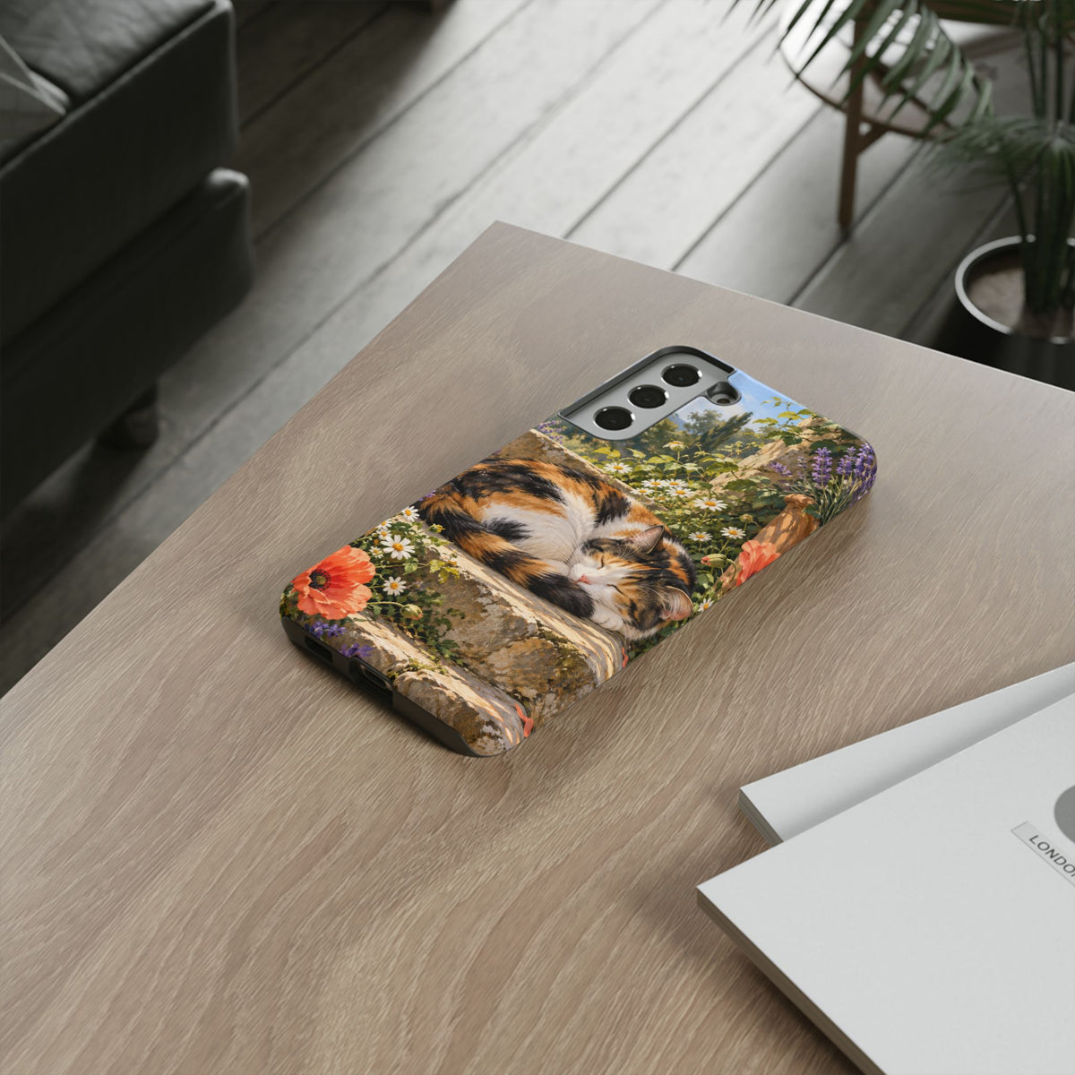 Garden Nap Samsung Galaxy Tough Case | calico cat