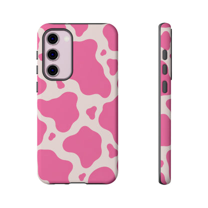 Strawberry Milk Samsung Galaxy Tough Case | Pink Cow Print