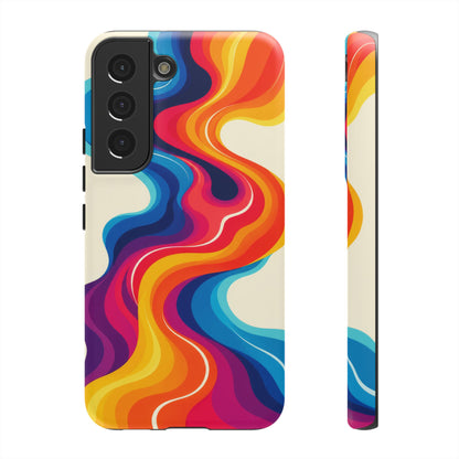 Chromatic Current Samsung Galaxy Tough Case | retro waves