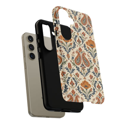 Terracotta Arabesque Samsung Galaxy Tough Case | Terracotta Floral Paisley