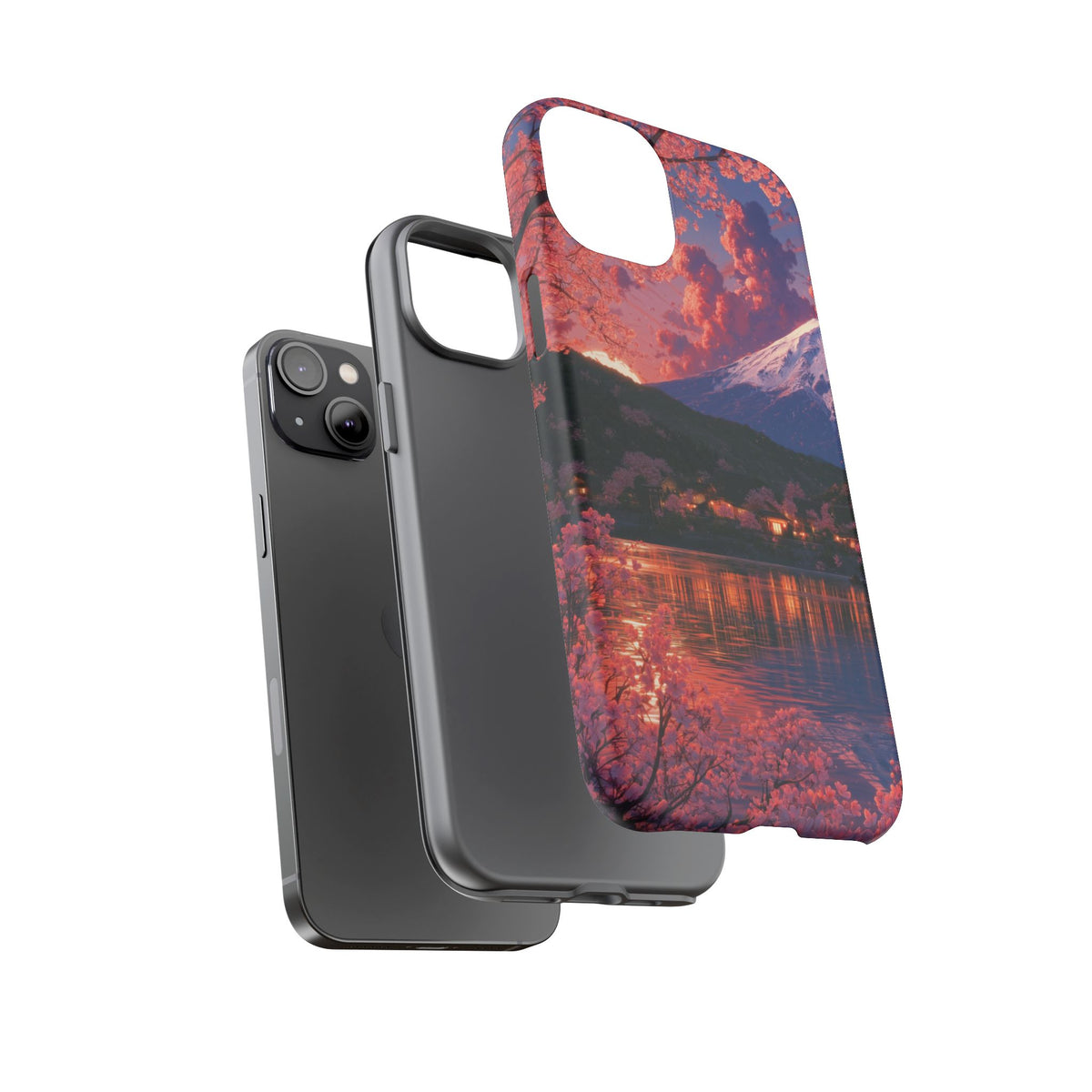 Sakura Lakeside Village iPhone Tough Phone Case