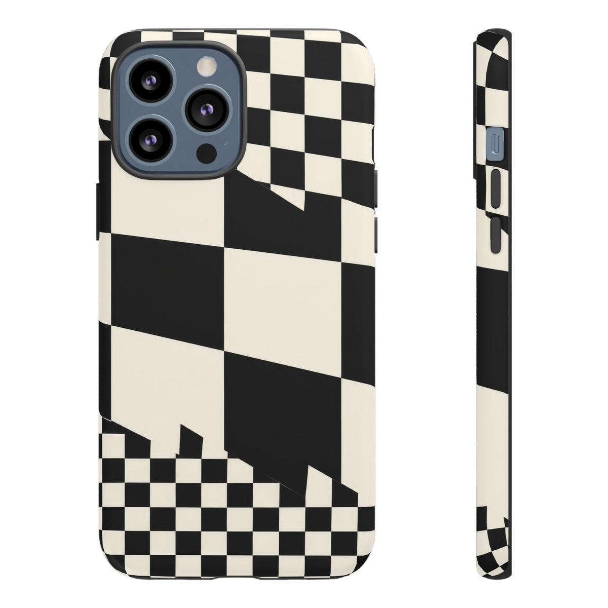 Check Shift iPhone Tough Case | Black & White Checkerboard