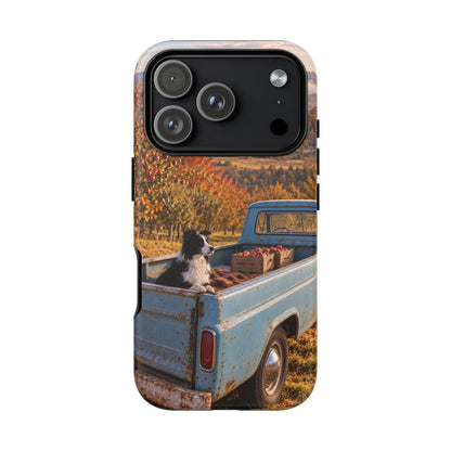 Blue Truck October iPhone Tough Case | border collie