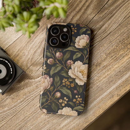 Dark Floral iPhone Tough Case | Midnight Camellia