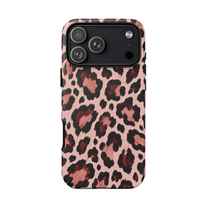 Wild Burgundy iPhone Tough Case | leopard print