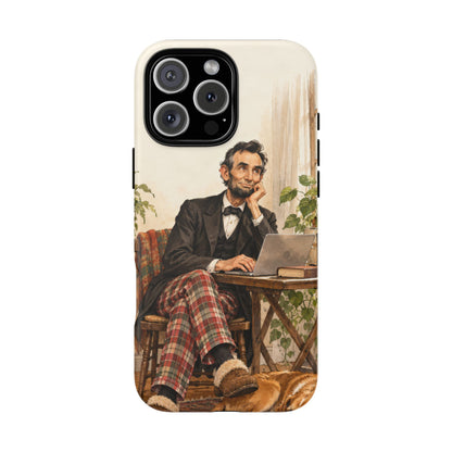 Abe from Home iPhone Tough Case | lincoln work from home
