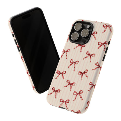 Red Bow iPhone Tough Case | Ribbon Waltz
