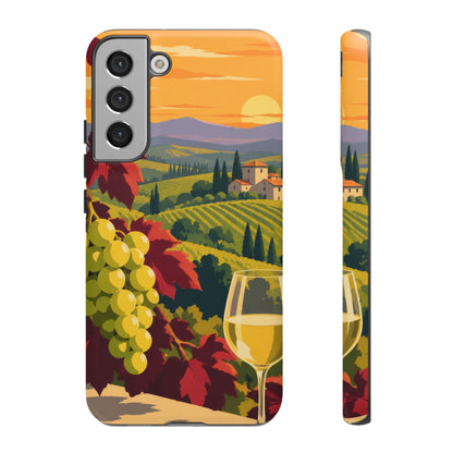 Wine & Grapes — Golden Vintage Samsung Galaxy Tough Case | wine grapes