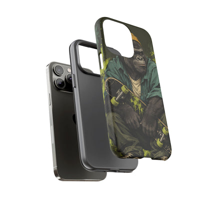 Concrete Jungle iPhone Tough Case | Skater Gorilla Illustration