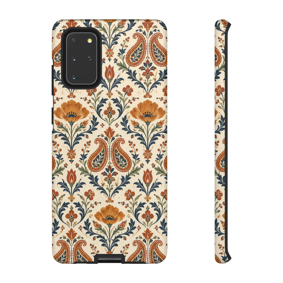 Terracotta Arabesque Samsung Galaxy Tough Case | Terracotta Floral Paisley