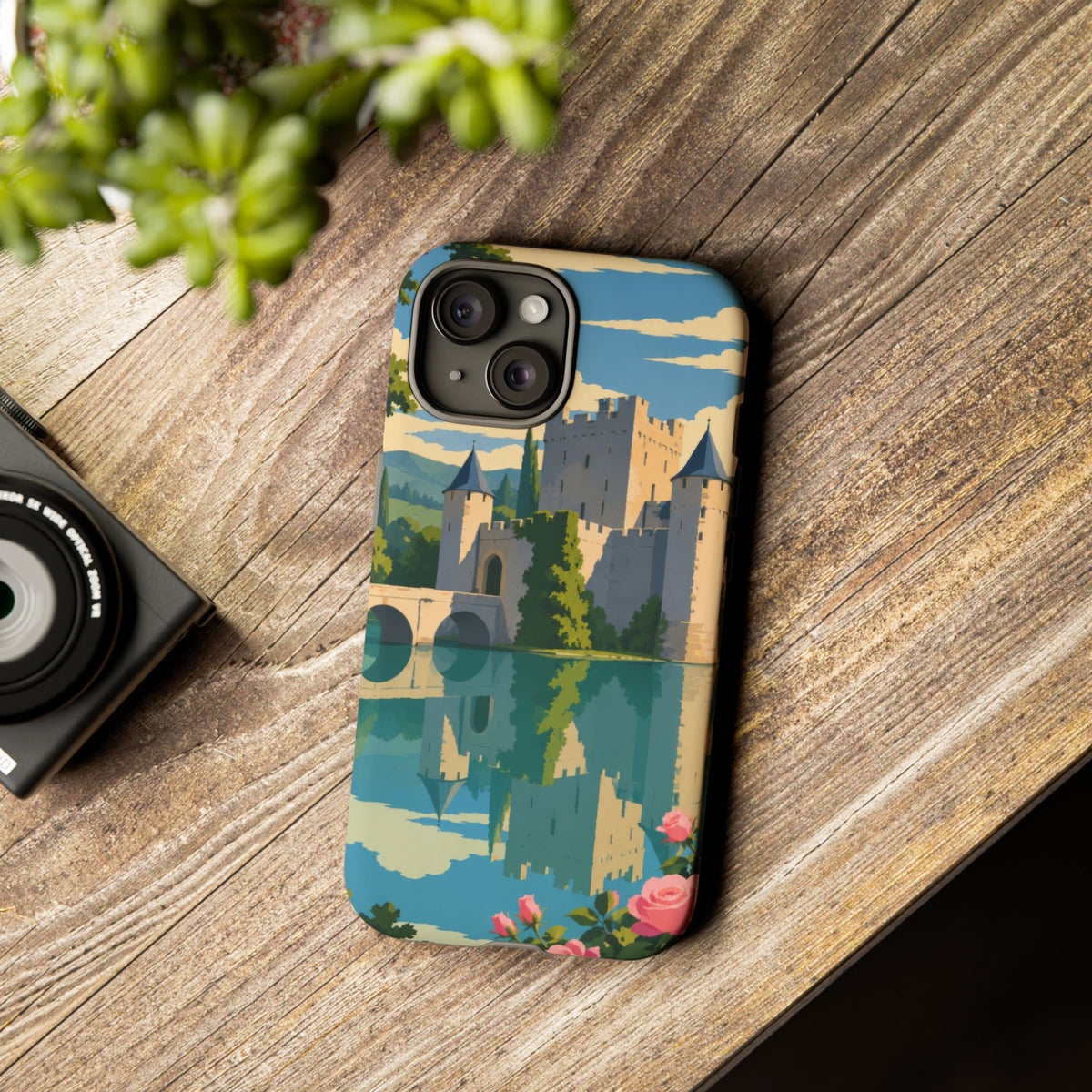 English Castle — Moat and Roses iPhone Tough Case