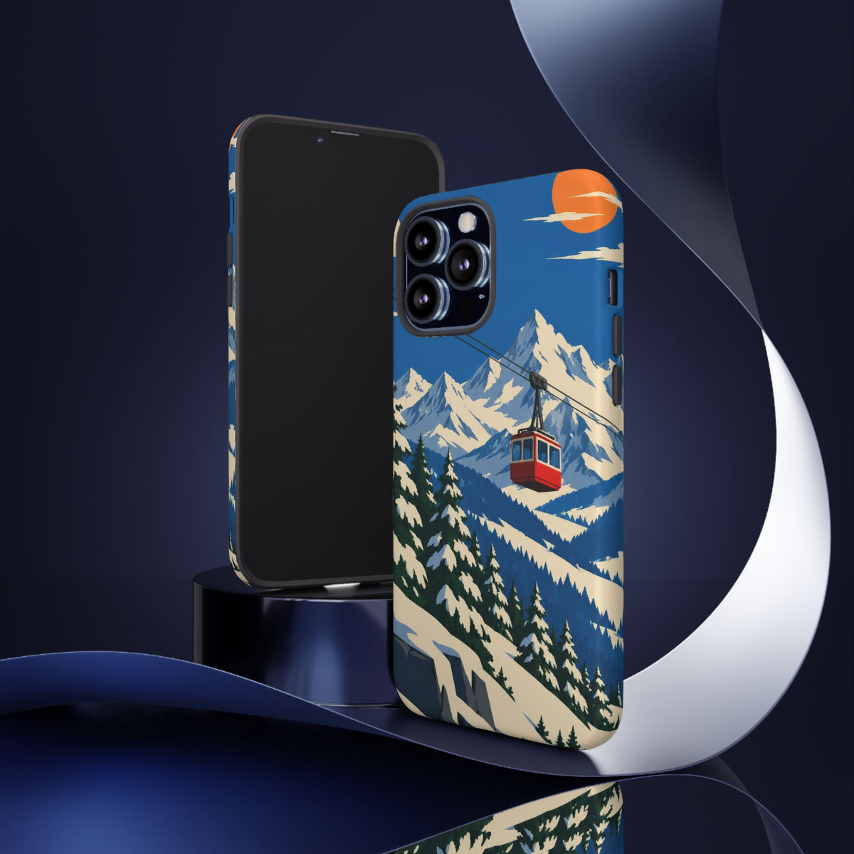 Swiss Skiing — Lift to the Sky iPhone Tough Case