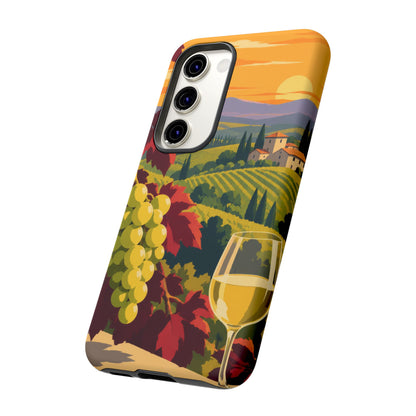 Wine & Grapes — Golden Vintage Samsung Galaxy Tough Case | wine grapes