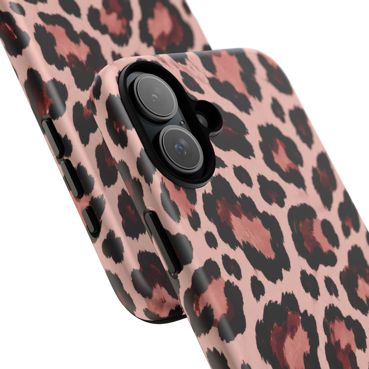 Wild Burgundy iPhone Tough Case | leopard print