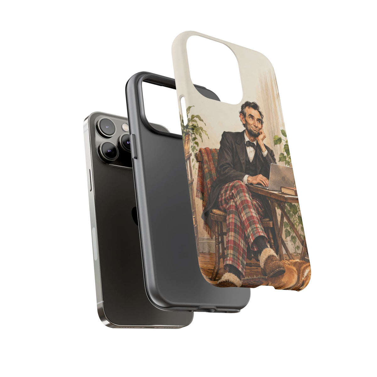 Abe from Home iPhone Tough Case | lincoln work from home