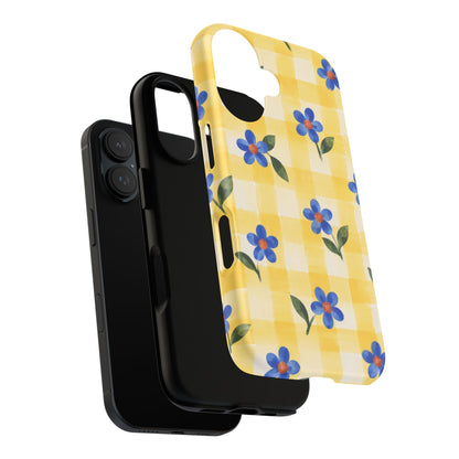 Buttercup Picnic iPhone Tough Case | yellow gingham