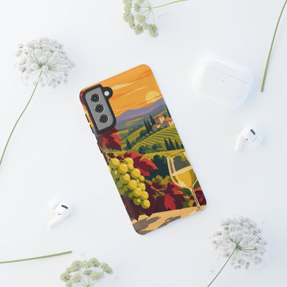 Wine & Grapes — Golden Vintage Samsung Galaxy Tough Case | wine grapes