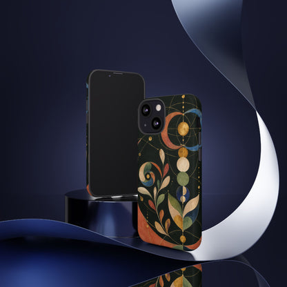 Orbital Garden iPhone Tough Case | Celestial Botanical Geometry