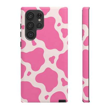 Strawberry Milk Samsung Galaxy Tough Case | Pink Cow Print