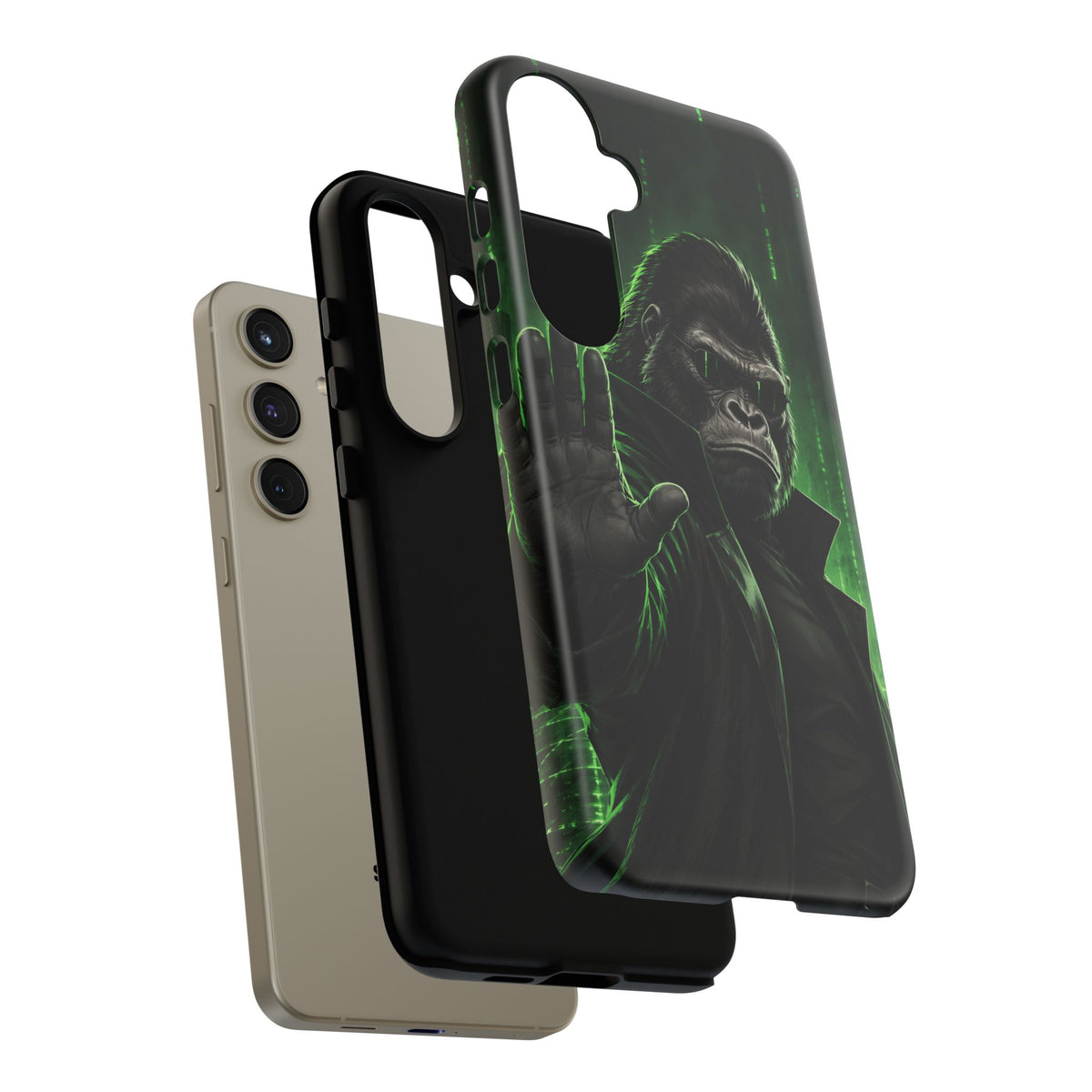 Cyberpunk Gorilla Samsung Galaxy Tough Case | Neon Code Silverback