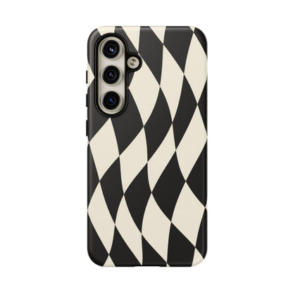 Harlequin Sway Samsung Galaxy Tough Case | Black & White Harlequin