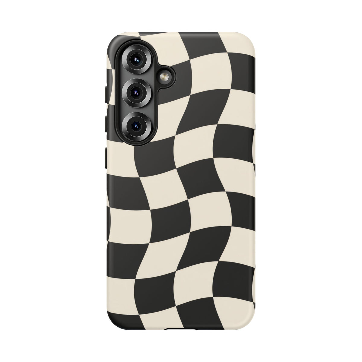 Liquid Check Samsung Galaxy Tough Case | Wavy Checkerboard