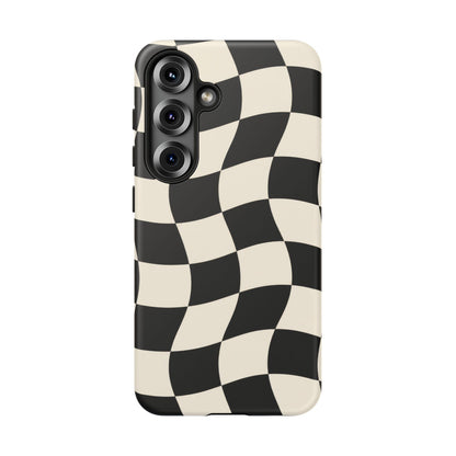 Liquid Check Samsung Galaxy Tough Case | Wavy Checkerboard
