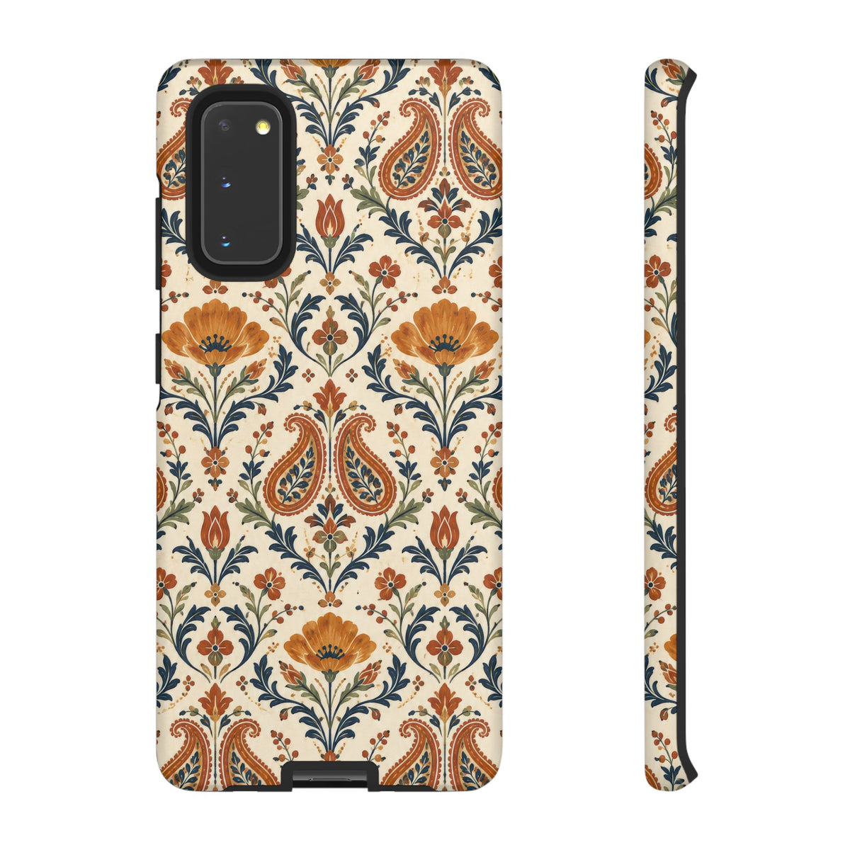 Terracotta Arabesque Samsung Galaxy Tough Case | Terracotta Floral Paisley