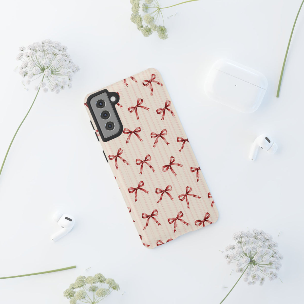 Red Bow Samsung Galaxy Tough Case | Ribbon Waltz