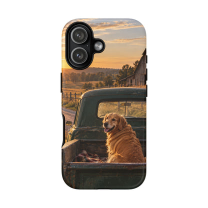 Sunday Road Golden iPhone Tough Case | golden retriever