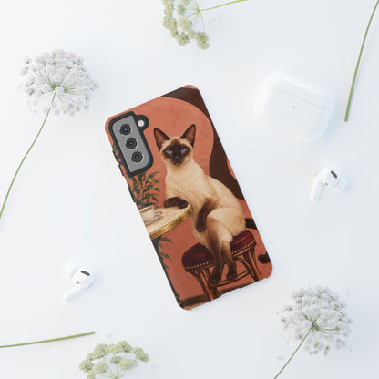Espresso Cat Club Samsung Galaxy Tough Case | siamese cat
