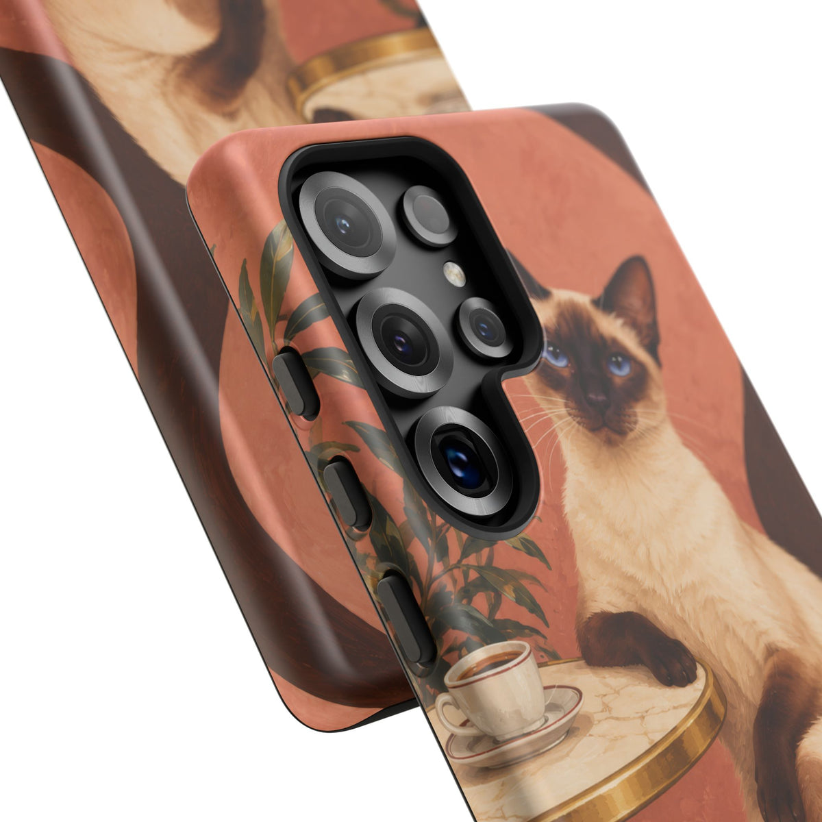 Espresso Cat Club Samsung Galaxy Tough Case | siamese cat