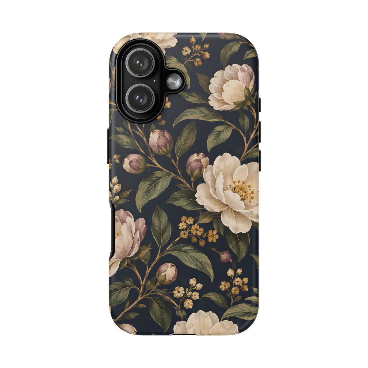 Dark Floral iPhone Tough Case | Midnight Camellia