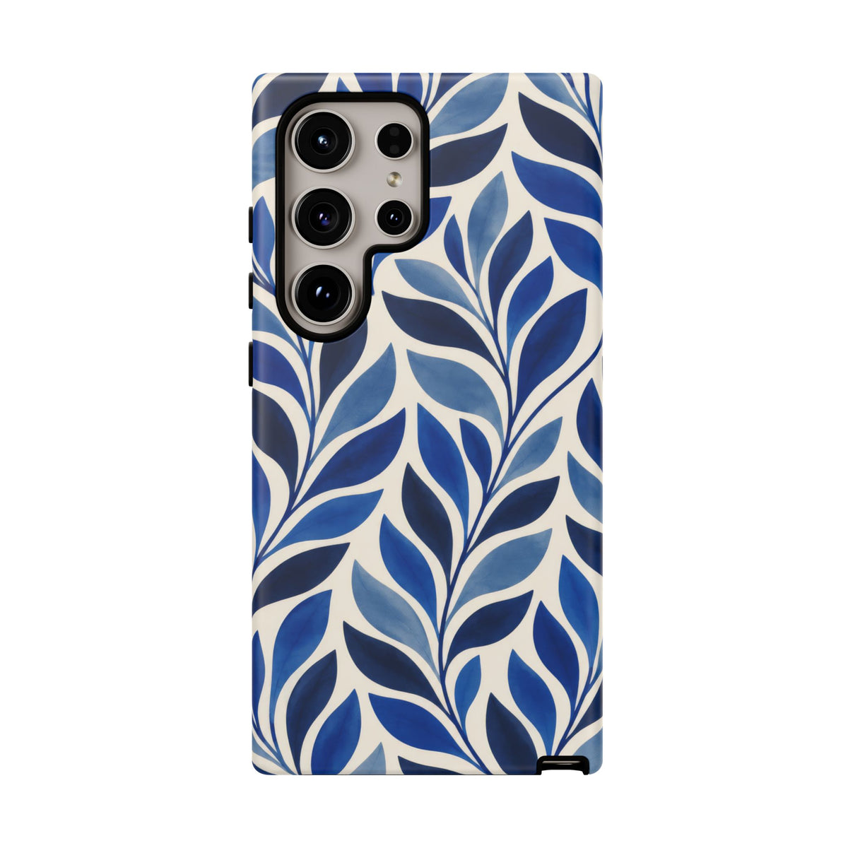 Cobalt Current Samsung Galaxy Tough Case | Cobalt Blue Leaf Pattern