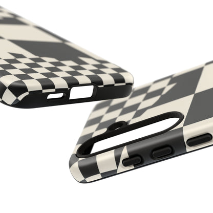 Check Shift Samsung Galaxy Tough Case | Black & White Checkerboard