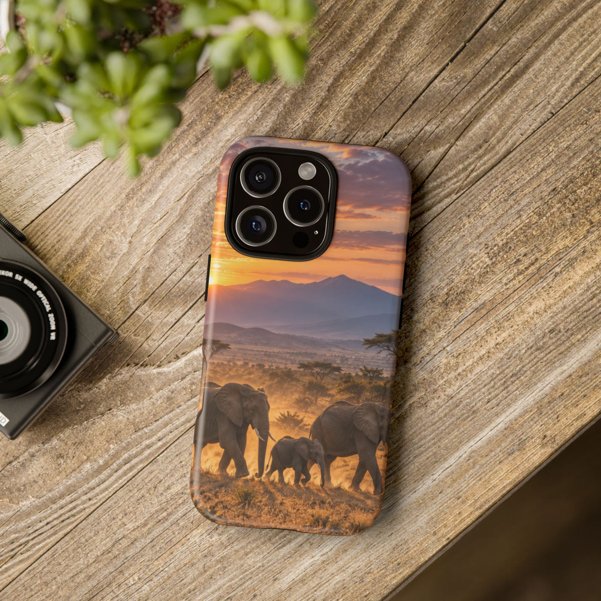 Elephants at First Light iPhone Tough Case | african elephants