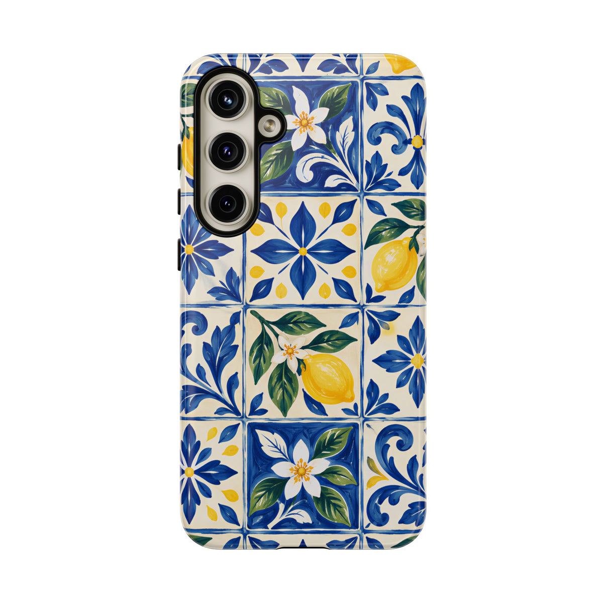 Blue Lemon Tile Samsung Galaxy Tough Case | Azulejo Orchard