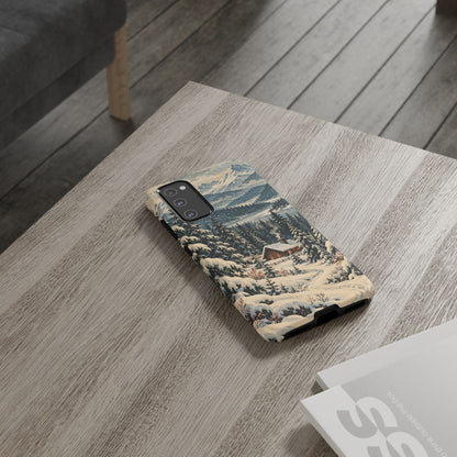 Vintage Winter Cabin Tough Phone Case